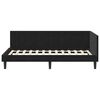 vidaXL Corner Bed Frame with Headboard Black 90 x 200 cm Velvet