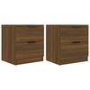 vidaXL Bedside Cabinets 2 pcs Brown Oak Engineered Wood