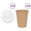 vidaXL Paper Coffee Cups with Lids 1000 pcs 12oz 300ml