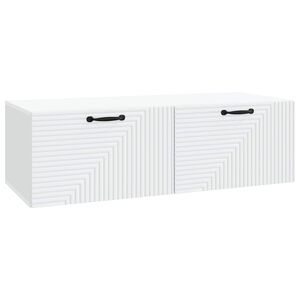 vidaXL Wall-Mounted TV Cabinet White 98 x 41 x 30 cm Engineered Wood