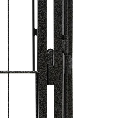 vidaXL 40-Panel Dog Playpen Black 50x100 cm Powder-coated Steel