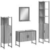 vidaXL 4 Piece Bathroom Cabinet Set Grey Sonoma Engineered Wood