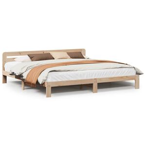 vidaXL Bed Frame without Mattress 200x200 cm Solid Wood Pine