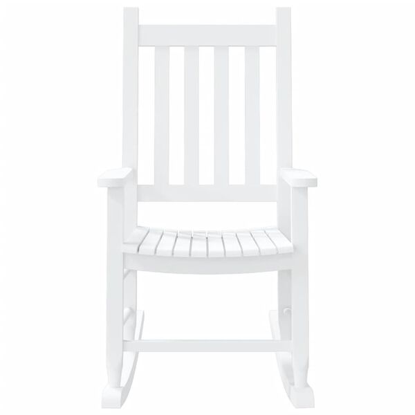 vidaXL Rocking Chairs for Children 2 pcs White Solid Wood Poplar