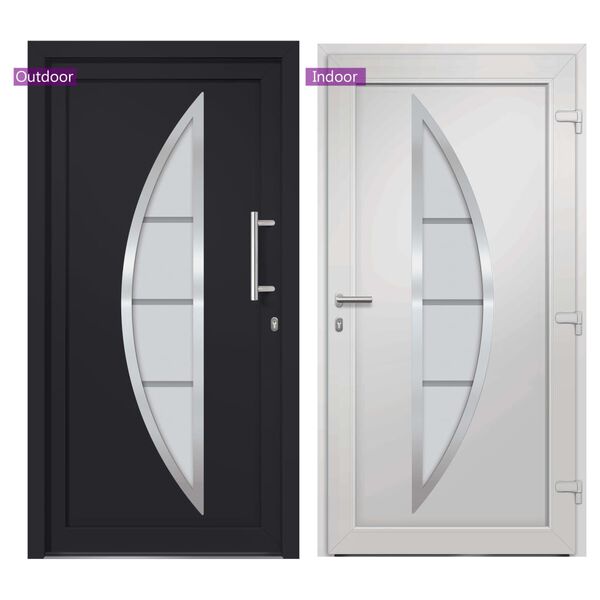 vidaXL Front Door Anthracite 108x200 cm