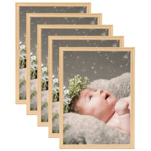 vidaXL Photo Frames Collage 5 pcs for Table Light Oak 13x18 cm
