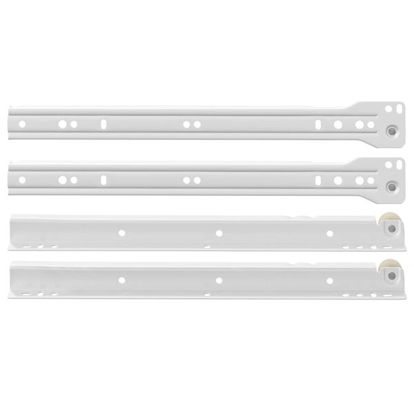 vidaXL Drawer Slide 12 pcs White 300 mm Steel