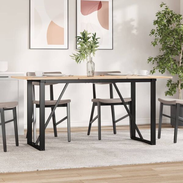 vidaXL Dining Table Legs O-Frame 140x60x73 cm Steel