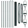 vidaXL Fence Post Green 10 x 1.6 m (12 x 12 mm mesh) Steel and PVC