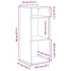 vidaXL Book Cabinet Black 34x31x80 cm Engineered Wood