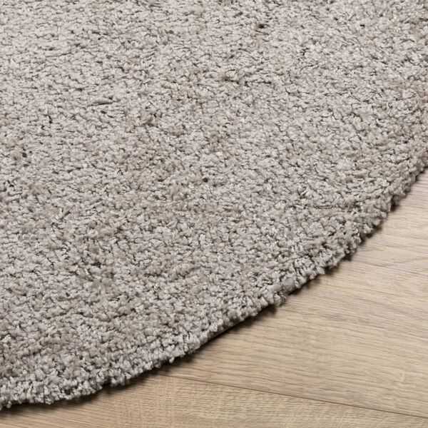 vidaXL Shaggy Rug PAMPLONA High Pile Modern Beige &Oslash; 80 cm