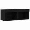 vidaXL TV Cabinet Set 2 pcs Black oak 80 x 30 x 30 cm Engineered Wood