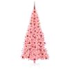 vidaXL Christmas Tree with 300 LEDs with Stand Pink 210 cm PVC