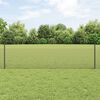 vidaXL Fence with Post Grey 0.5 x 100 m Steel and PVC