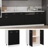 vidaXL Bottom Cabinet Black 60x46x81.5 cm Engineered Wood