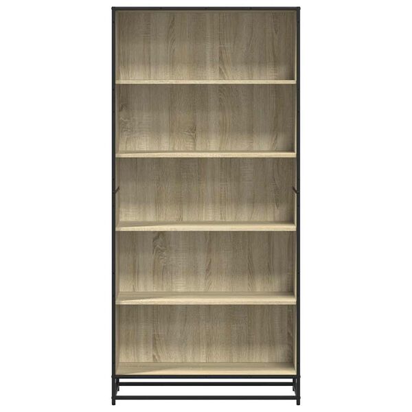 vidaXL Bookcase Sonoma Oak 80.5x35x170.5 cm Engineered Wood