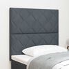 vidaXL LED Headboard with Headboard Dark Grey 100 cm Faux Leather