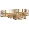 vidaXL Outdoor Sofa Set 9 pcs White 59 x 59 x 37 cm Solid Acacia Wood