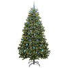 vidaXL Artificial Christmas Tree Green 210 cm PVC and Metal
