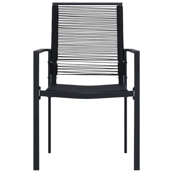 vidaXL Garden Chairs 4 pcs PVC Rattan Black