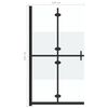 vidaXL Foldable Walk-in Shower Wall Half Frosted ESG Glass 120x190 cm