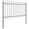 vidaXL Garden Fence Grey 1.7 x 1 m Powder-coated Steel