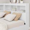 vidaXL Storage Headboard with Shelf White 120 cm Engineered Wood