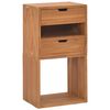 vidaXL Storage Cabinet | Warm Natural | Solid Teak Wood | 40 cm x 30 cm x 76 cm