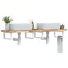 vidaXL Basin Shelf Wall Mounted Steel and Solid Wood Acacia