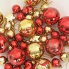 vidaXL Christmas Bauble Set 40 pcs Gold and Red Plastic