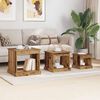 vidaXL Coffee Table 3 pcs Old Wood Engineered Wood