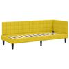vidaXL Corner Bed Frame with Headboard Yellow 80 cm x 200 cm Velvet