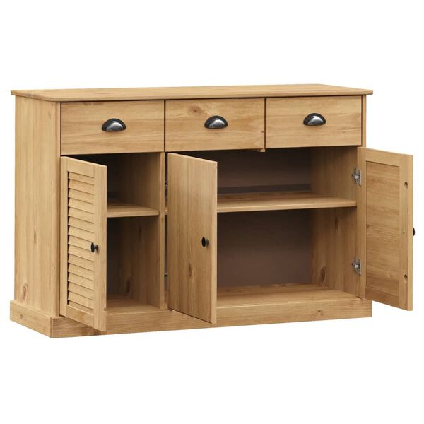 vidaXL Sideboard with Drawers VIGO 113x40x75 cm Solid Wood Pine