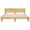 vidaXL Bed Frame with Headboard without Mattress 180x200 cm Solid Wood Oak