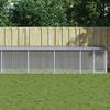 vidaXL Chicken Cage with Roof Light Grey 803x98x90 cm Galvanised Steel