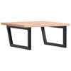 vidaXL Basin Shelf Wall Mounted Steel and Solid Wood Beech