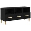 vidaXL TV Cabinet 102 x 36 x 50 cm Black Oak Engineered Wood
