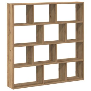vidaXL Wall Cube Shelf 12 Compartments Artisian Oak Engineered Wood