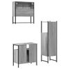 vidaXL 3 Piece Bathroom Furniture Set Grey Sonoma Engineered Wood