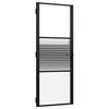 vidaXL Glass Door 83 x 3.5 x 201.5 cm Aluminium Black