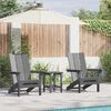 vidaXL Garden Chair 3 pcs Light Grey 80.5 x 74.5 x 92 cm Polyethylene