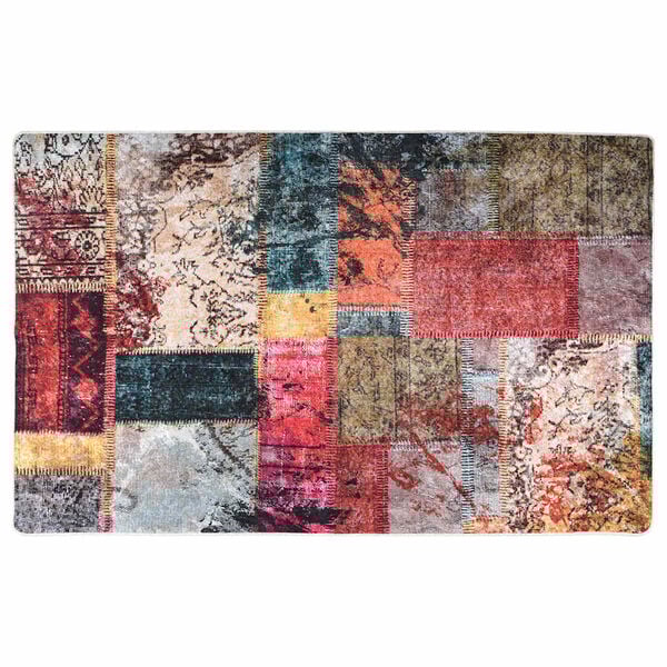 vidaXL Rug Washable Patchwork 160x230 cm Multicolour