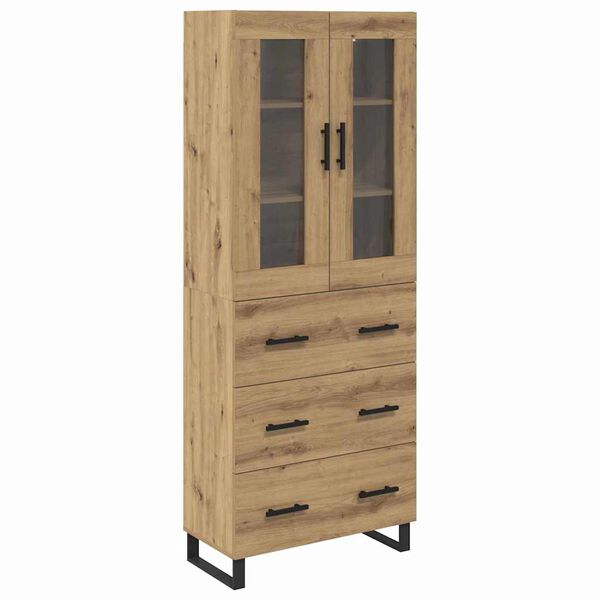 vidaXL Highboard with Drawer 2 pcs Artisan Oak Engineered Wood