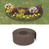 vidaXL Garden Edgings 5 pcs Brown 10 m 20 cm Polyethylene