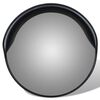 vidaXL Convex Traffic Mirror PC Plastic Black 30 cm Outdoor