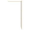 vidaXL Walk-in Shower Wall Gold 90 x 195 cm Tempered Glass