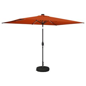 vidaXL Garden Parasol with LED Lights 200 x 300 cm Polyester