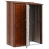 vidaXL Garden Sheds Brown 153.5 x 86 x 200 cm Metal