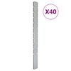 vidaXL Garden Fence Posts 40 pcs Silver 260 cm&nbsp;Galvanised Steel