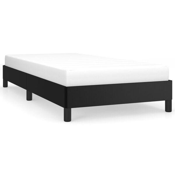 vidaXL Bed Frame without Mattress Black 90x190 cm Single Single Faux Leather